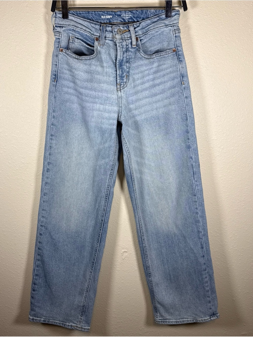 Old Navy Extra High-Rise Sky-Hi Wide Leg Jeans Size 0 Light Wash